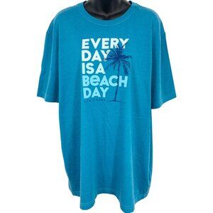 Life Is Good Mens Crusher Tee XL Extra Large "Every Day Is A Beach Day" Blue New
